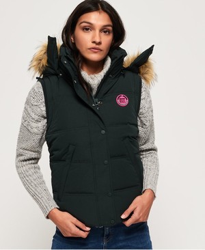 Superdry Rookie Down Női Kabát Fekete | AHSXN5730